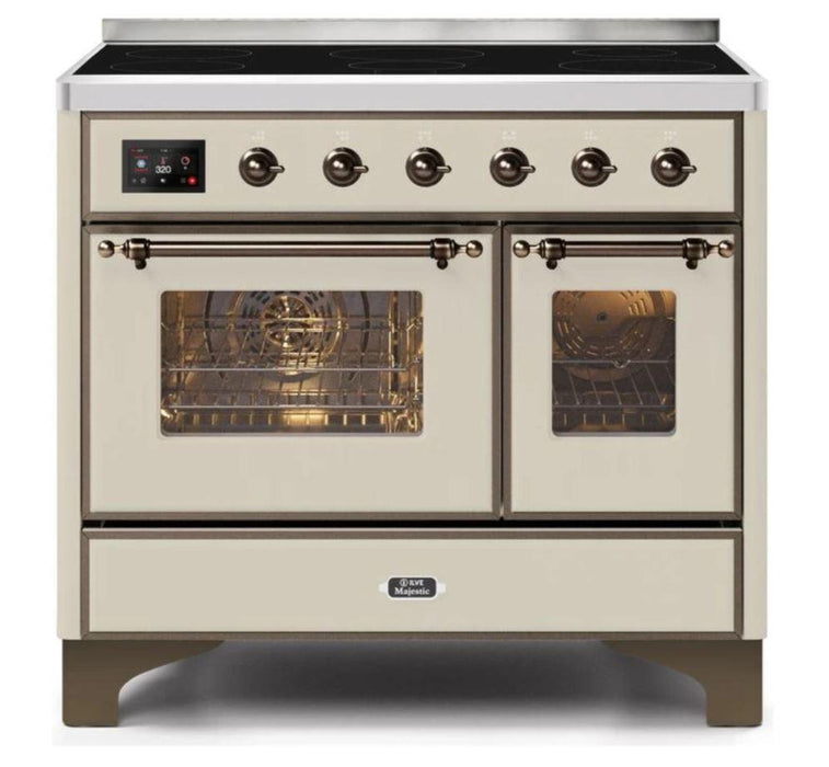 ILVE 40 Inch Majestic II Induction Range with 6 Elements, Triple Glass Cool Door- UMDI10NS3