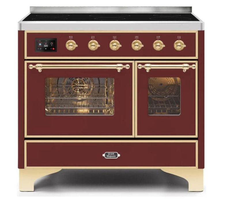 ILVE 40 Inch Majestic II Induction Range with 6 Elements, Triple Glass Cool Door- UMDI10NS3