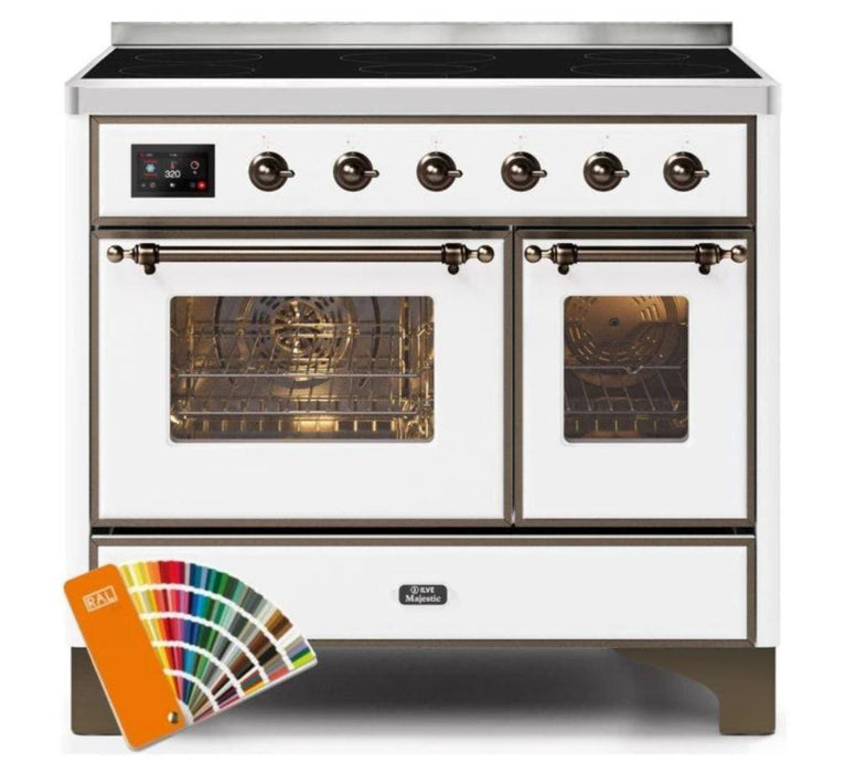 ILVE 40 Inch Majestic II Induction Range with 6 Elements, Triple Glass Cool Door- UMDI10NS3