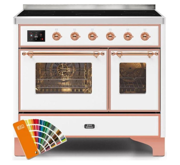 ILVE 40 Inch Majestic II Induction Range with 6 Elements, Triple Glass Cool Door- UMDI10NS3