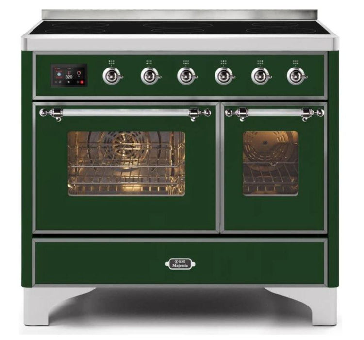 ILVE 40 Inch Majestic II Induction Range with 6 Elements, Triple Glass Cool Door- UMDI10NS3