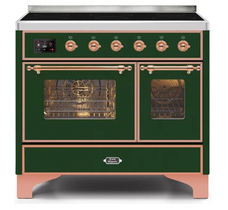 ILVE 40 Inch Majestic II Induction Range with 6 Elements, Triple Glass Cool Door- UMDI10NS3