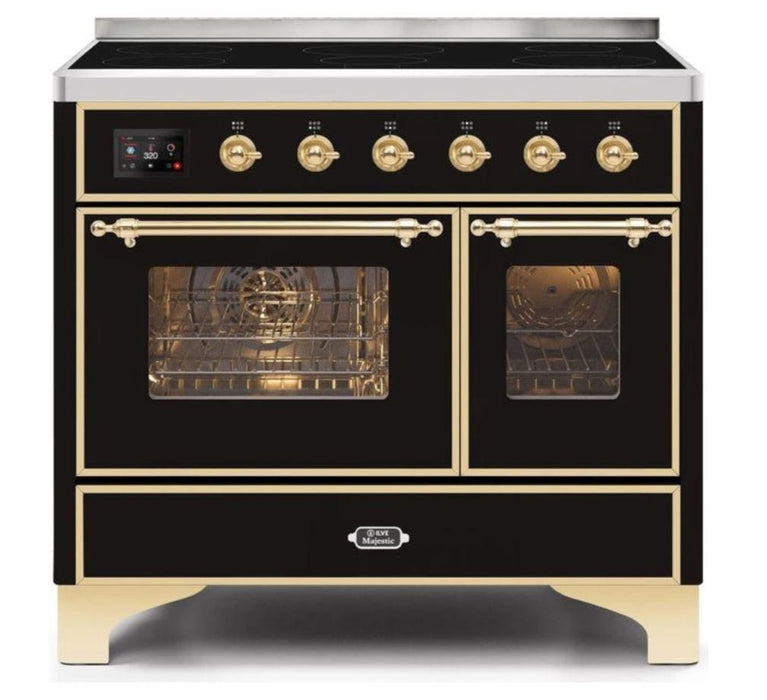 ILVE 40 Inch Majestic II Induction Range with 6 Elements, Triple Glass Cool Door- UMDI10NS3