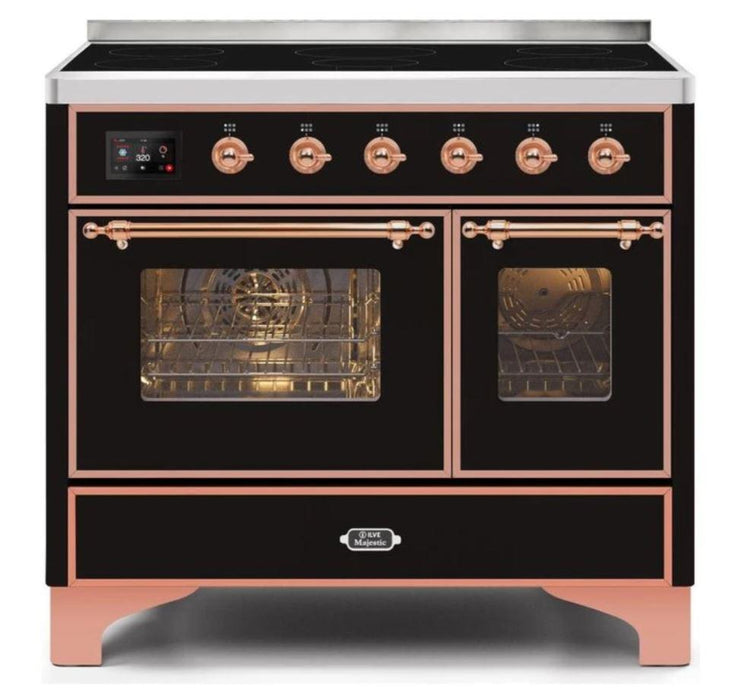 ILVE 40 Inch Majestic II Induction Range with 6 Elements, Triple Glass Cool Door- UMDI10NS3