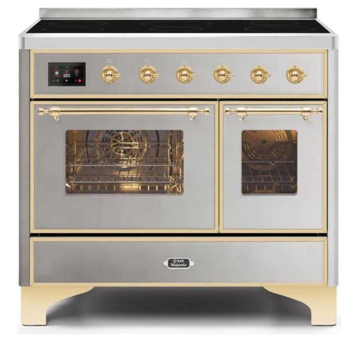 ILVE 40 Inch Majestic II Induction Range with 6 Elements, Triple Glass Cool Door- UMDI10NS3