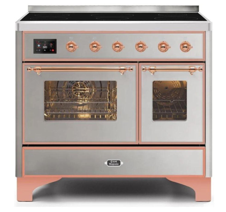 ILVE 40 Inch Majestic II Induction Range with 6 Elements, Triple Glass Cool Door- UMDI10NS3