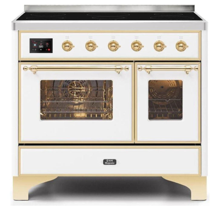 ILVE 40 Inch Majestic II Induction Range with 6 Elements, Triple Glass Cool Door- UMDI10NS3