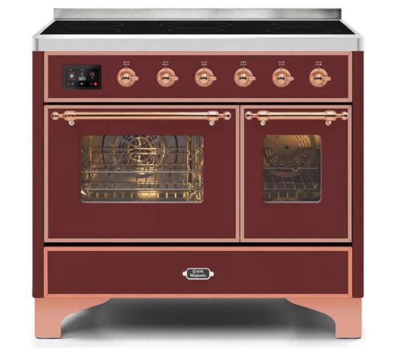 ILVE 40 Inch Majestic II Induction Range with 6 Elements, Triple Glass Cool Door- UMDI10NS3