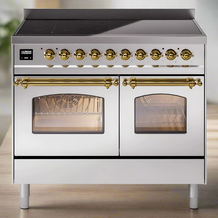 ILVE 40" Nostalgie II Induction Range with 6 Elements, Triple Glass Door - UPDI406NMP