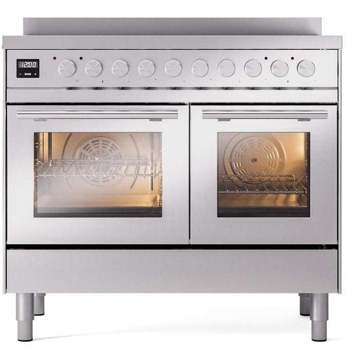 ILVE 40" Professional Plus II Induction Range with 6 Elements, Triple Glass Door - UPDI406WMP