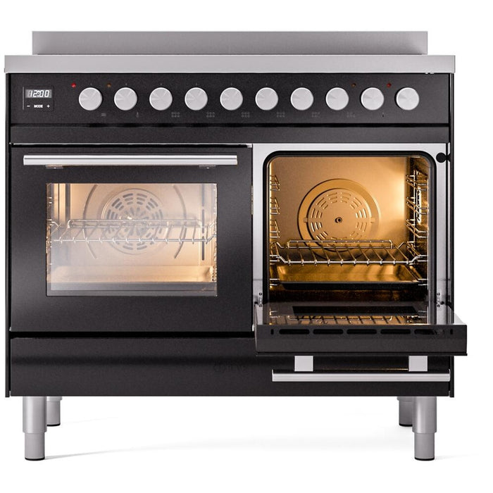 ILVE 40" Professional Plus II Induction Range with 6 Elements, Triple Glass Door - UPDI406WMP