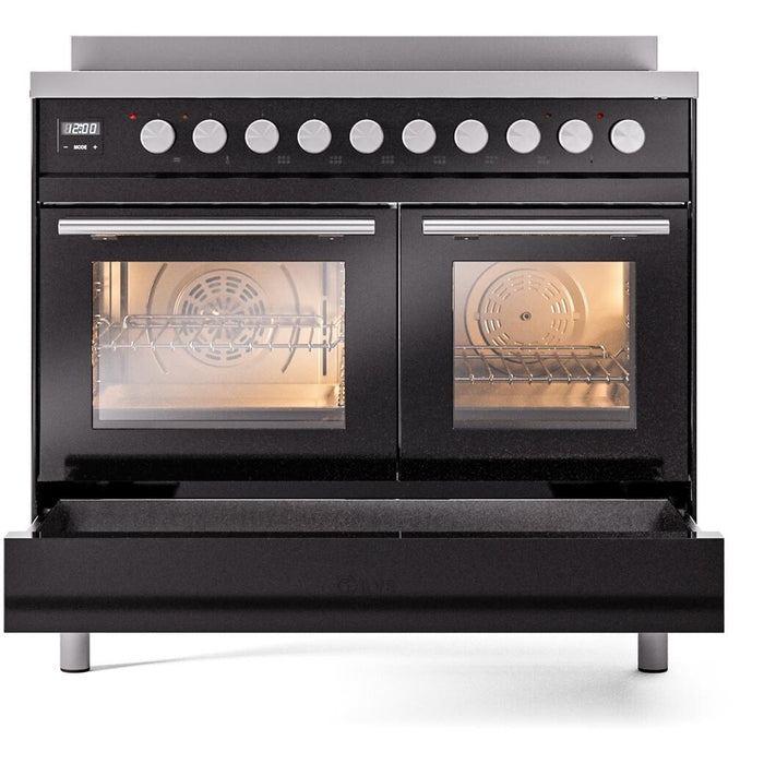 ILVE 40" Professional Plus II Induction Range with 6 Elements, Triple Glass Door - UPDI406WMP