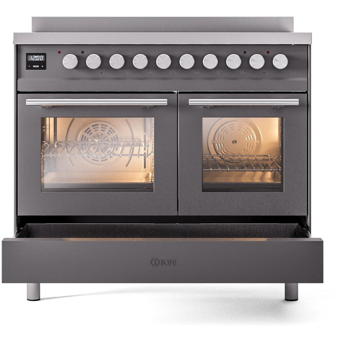 ILVE 40" Professional Plus II Induction Range with 6 Elements, Triple Glass Door - UPDI406WMP