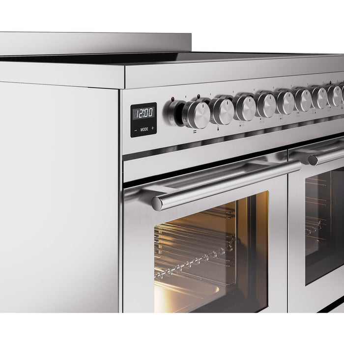 ILVE 40" Professional Plus II Induction Range with 6 Elements, Triple Glass Door - UPDI406WMP