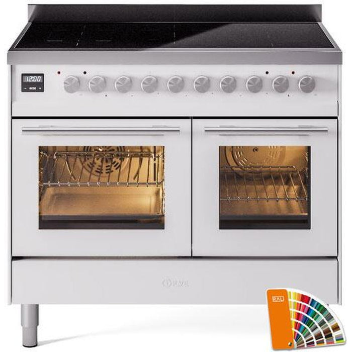 ILVE 40" Professional Plus II Induction Range with 6 Elements, Triple Glass Door - UPDI406WMP