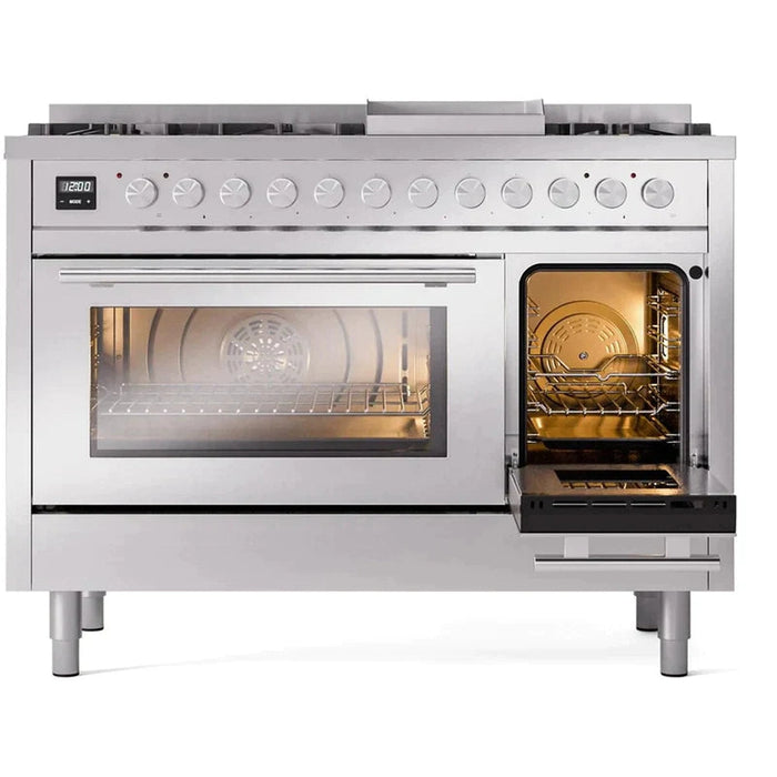 ILVE 48-Inch Professional Plus II Dual Fuel Range with 8 Sealed Burner - UP48FWMP