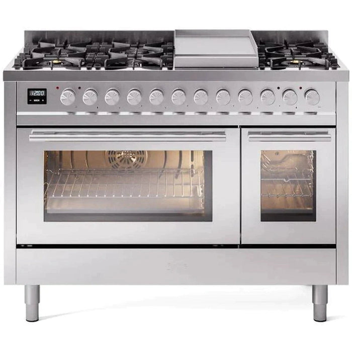 ILVE 48-Inch Professional Plus II Dual Fuel Range with 8 Sealed Burner - UP48FWMP