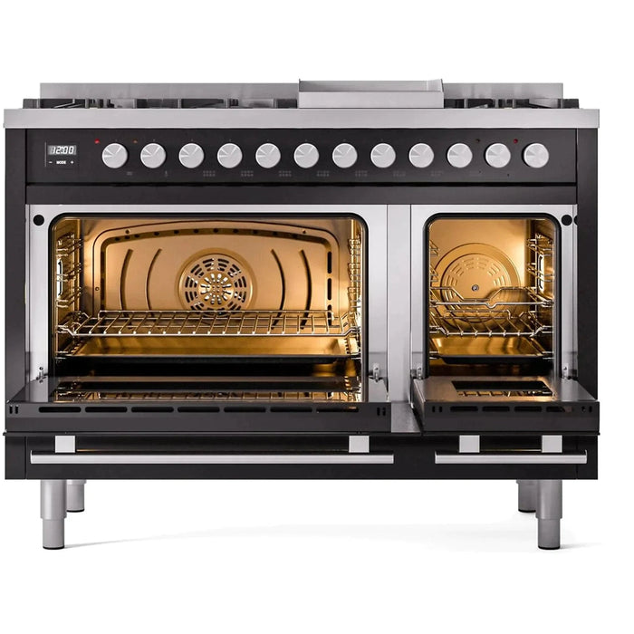 ILVE 48-Inch Professional Plus II Dual Fuel Range with 8 Sealed Burner - UP48FWMP