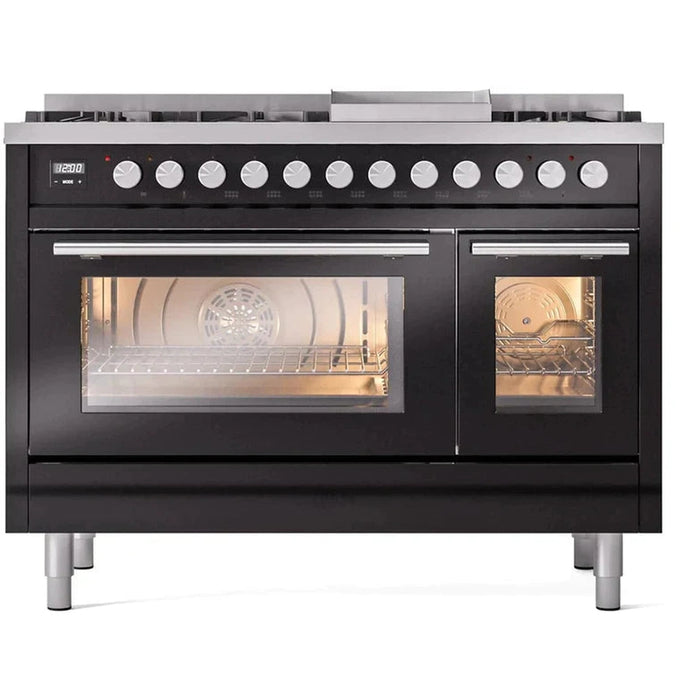 ILVE 48-Inch Professional Plus II Dual Fuel Range with 8 Sealed Burner - UP48FWMP