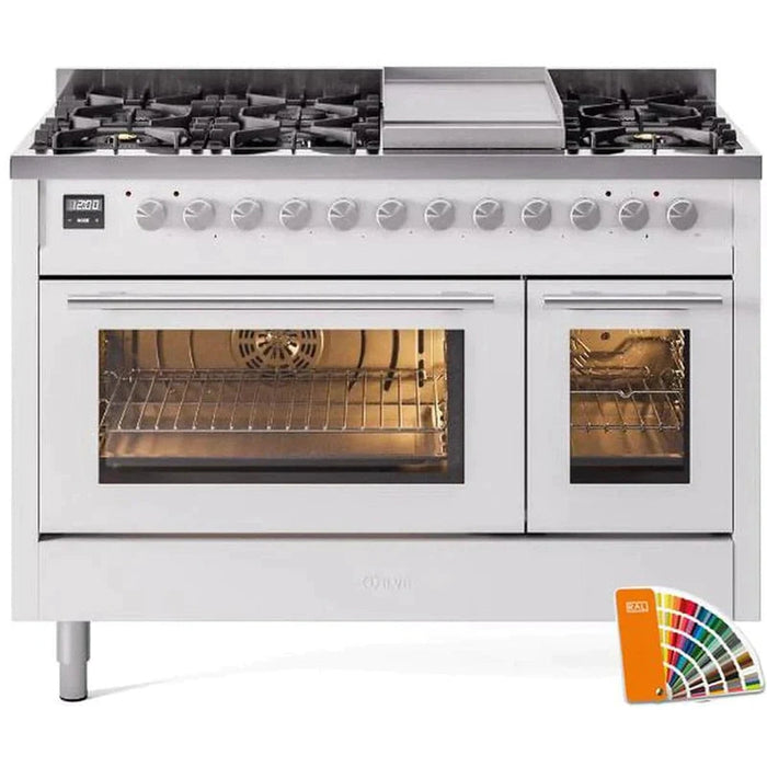 ILVE 48-Inch Professional Plus II Dual Fuel Range with 8 Sealed Burner - UP48FWMP