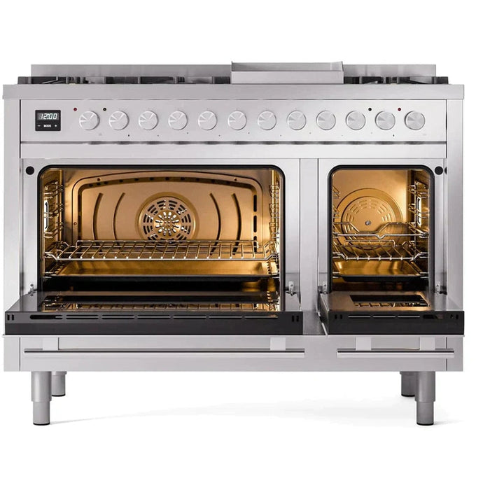 ILVE 48-Inch Professional Plus II Dual Fuel Range with 8 Sealed Burner - UP48FWMP