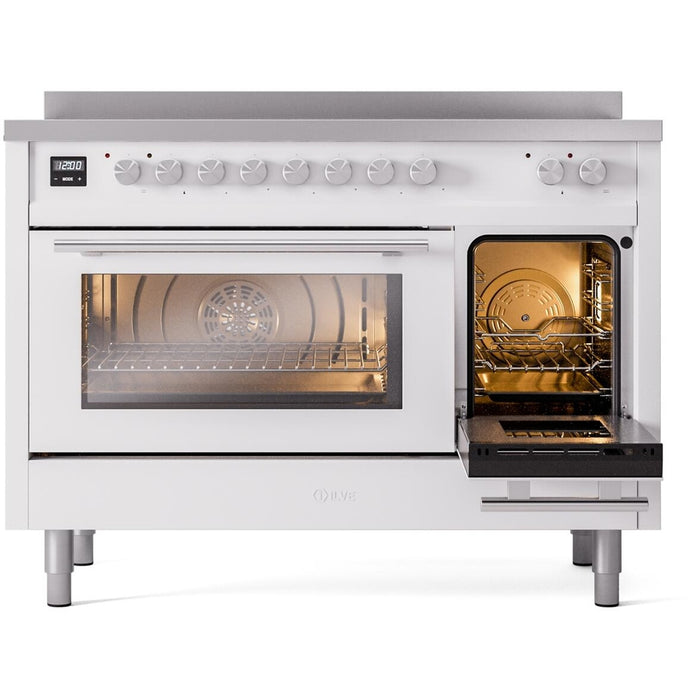 ILVE 48" Professional Plus II Induction Range with 8 Elements, Triple Glass Cool Door, Convection Oven - UPI486WMP