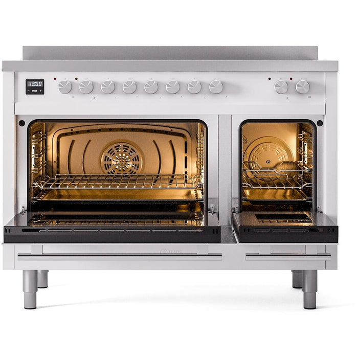 ILVE 48" Professional Plus II Induction Range with 8 Elements, Triple Glass Cool Door, Convection Oven - UPI486WMP