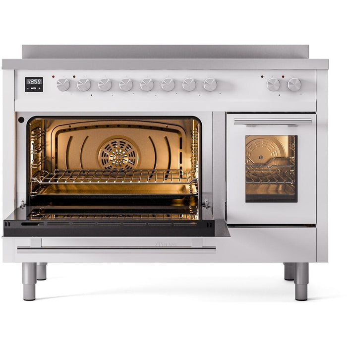 ILVE 48" Professional Plus II Induction Range with 8 Elements, Triple Glass Cool Door, Convection Oven - UPI486WMP