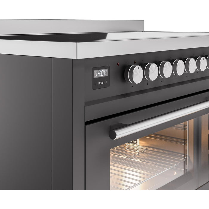 ILVE 48" Professional Plus II Induction Range with 8 Elements, Triple Glass Cool Door, Convection Oven - UPI486WMP