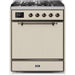 ILVE - Majestic II Series - 30 Inch Dual Fuel Freestanding Range Gas/Propane (UM30DQNE3) - Antique White with Bronze Trim