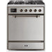 ILVE - Majestic II Series - 30 Inch Dual Fuel Freestanding Range Gas/Propane (UM30DQNE3) - Stainless Steel with Bronze Trim