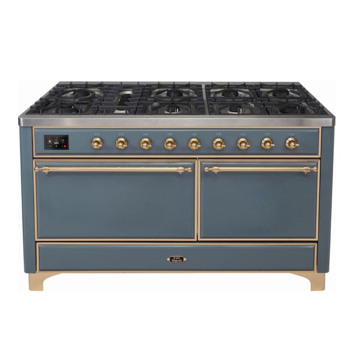 ILVE Majestic II Series 60 Inch Dual Fuel Freestanding Range Gas/Propane (UM15FDQNS3)