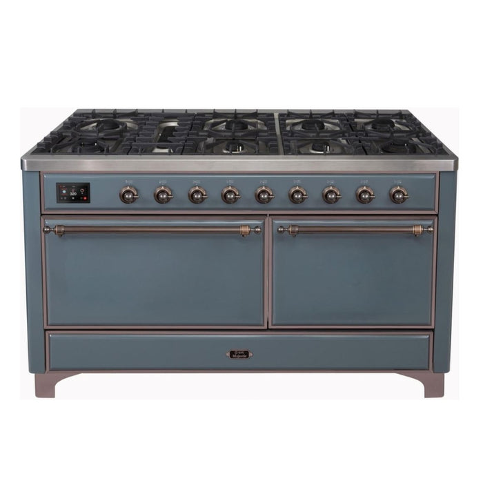 ILVE Majestic II Series 60 Inch Dual Fuel Freestanding Range Gas/Propane (UM15FDQNS3)