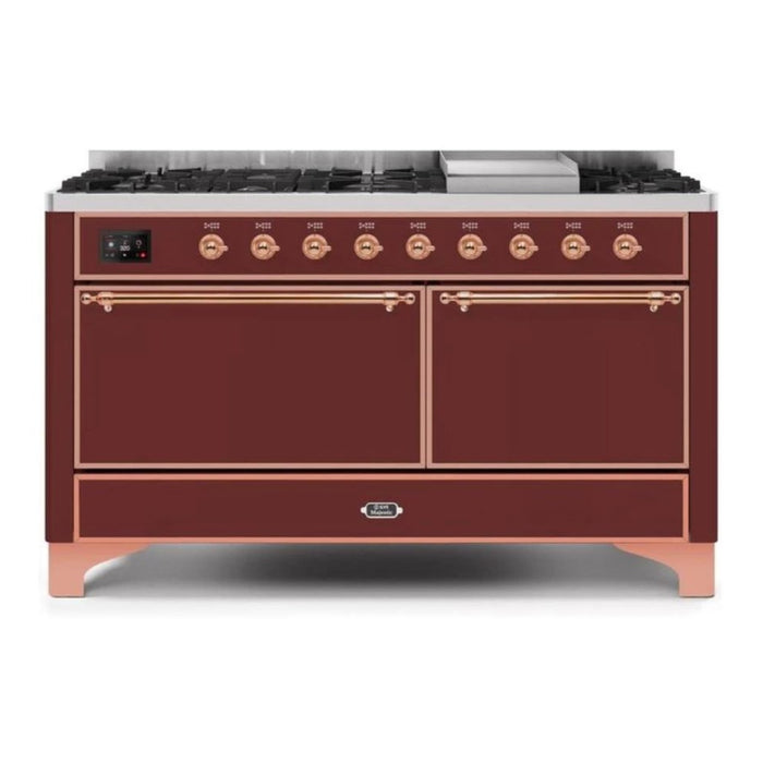 ILVE Majestic II Series 60 Inch Dual Fuel Freestanding Range Gas/Propane (UM15FDQNS3)