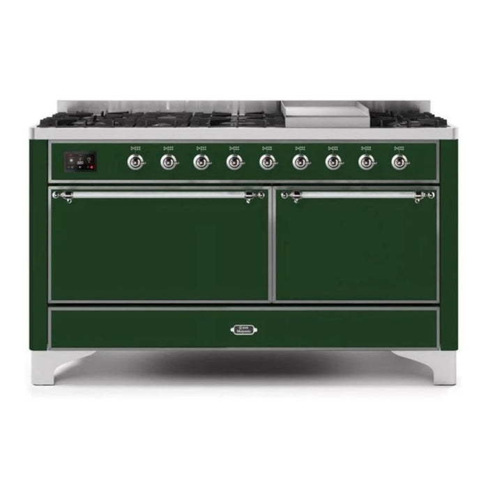 ILVE Majestic II Series 60 Inch Dual Fuel Freestanding Range Gas/Propane (UM15FDQNS3)