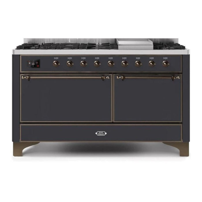 ILVE Majestic II Series 60 Inch Dual Fuel Freestanding Range Gas/Propane (UM15FDQNS3)