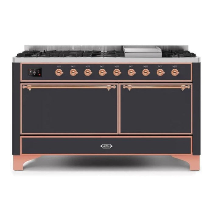 ILVE Majestic II Series 60 Inch Dual Fuel Freestanding Range Gas/Propane (UM15FDQNS3)