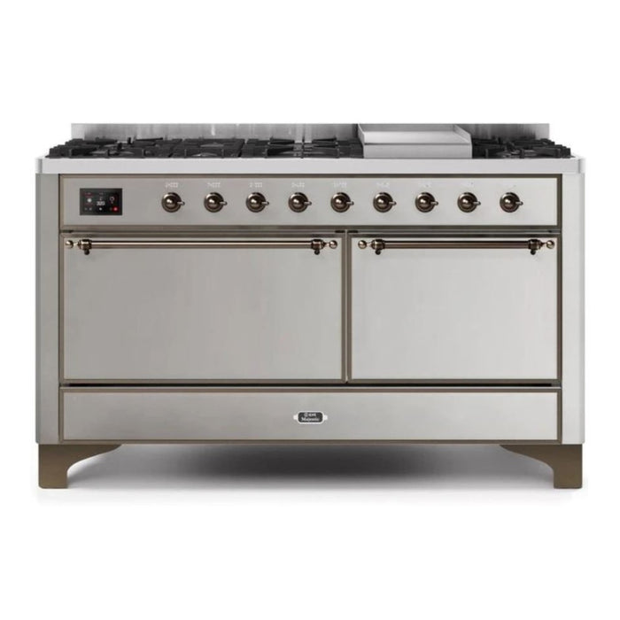 ILVE Majestic II Series 60 Inch Dual Fuel Freestanding Range Gas/Propane (UM15FDQNS3)