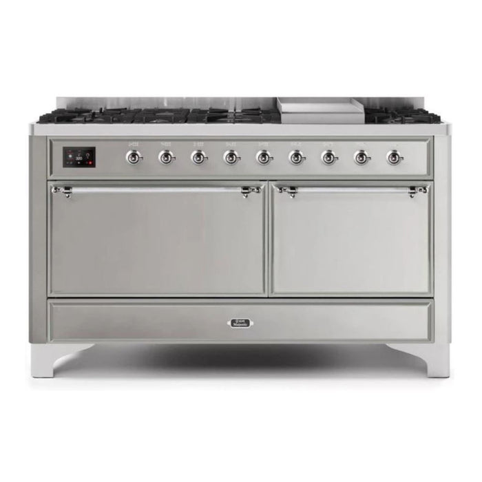 ILVE Majestic II Series 60 Inch Dual Fuel Freestanding Range Gas/Propane (UM15FDQNS3)