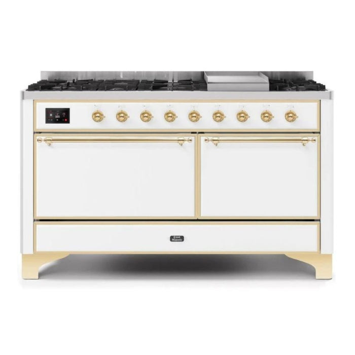 ILVE Majestic II Series 60 Inch Dual Fuel Freestanding Range Gas/Propane (UM15FDQNS3)