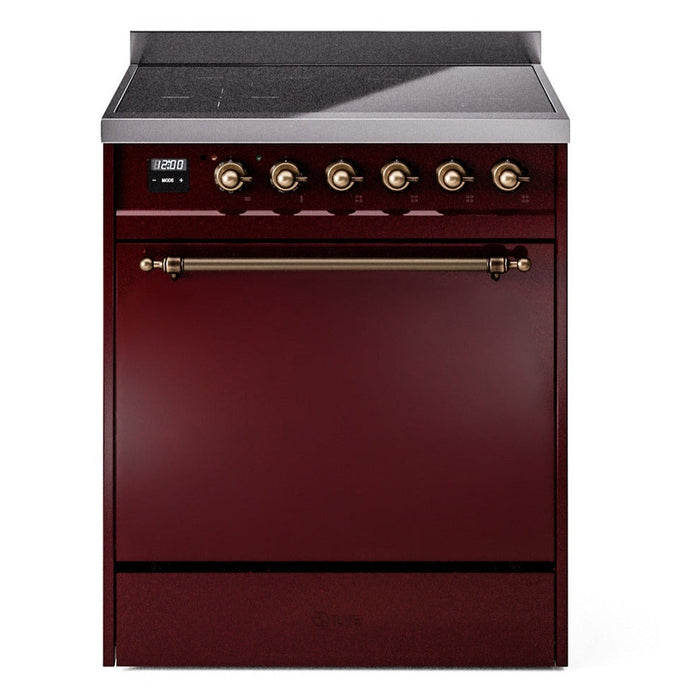 ILVE Nostalgie II 30" Electric Range with 4 Induction Elements Solid Door - UPI304QNMP