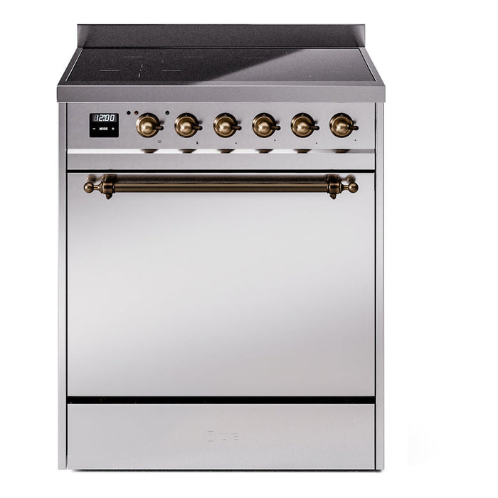 ILVE Nostalgie II 30" Electric Range with 4 Induction Elements Solid Door - UPI304QNMP