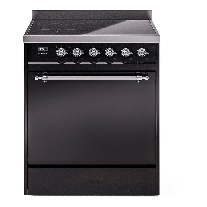 ILVE Nostalgie II 30" Electric Range with 4 Induction Elements Solid Door - UPI304QNMP