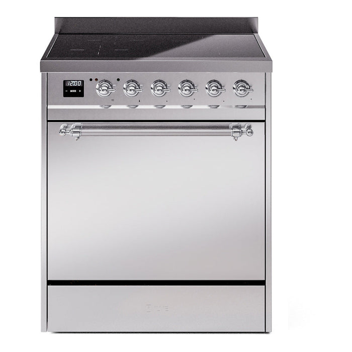 ILVE Nostalgie II 30" Electric Range with 4 Induction Elements Solid Door - UPI304QNMP