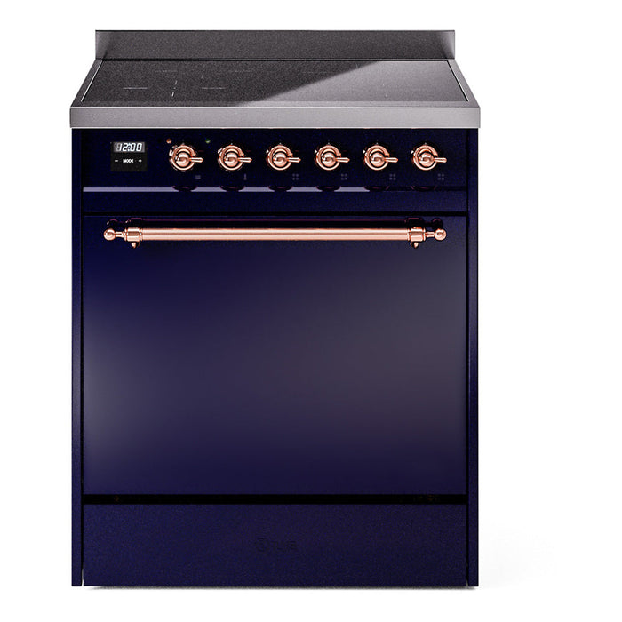 ILVE Nostalgie II 30" Electric Range with 4 Induction Elements Solid Door - UPI304QNMP