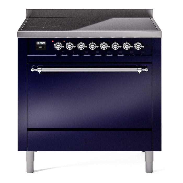 ILVE Nostalgie II 36" Electric Range with 6 Induction Elements Solid Door - UPI366QNMP