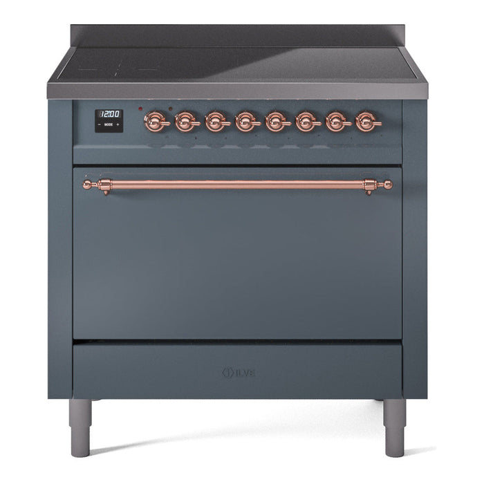 ILVE Nostalgie II 36" Electric Range with 6 Induction Elements Solid Door - UPI366QNMP