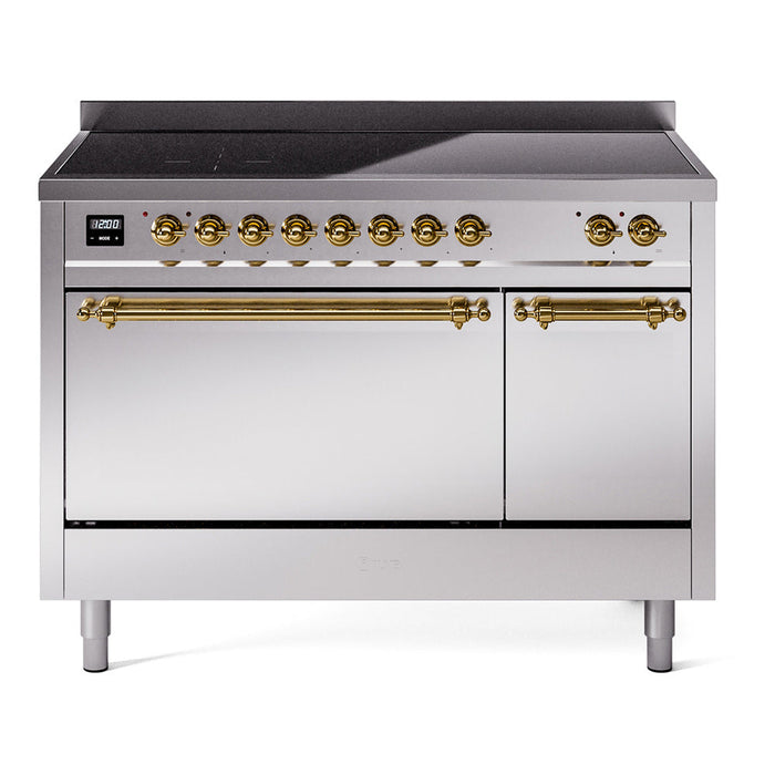 ILVE Nostalgie II 48" Induction Range with 6 Elements, Solid Door - UPI486QNMP