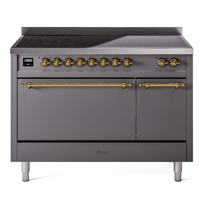 ILVE Nostalgie II 48" Induction Range with 6 Elements, Solid Door - UPI486QNMP