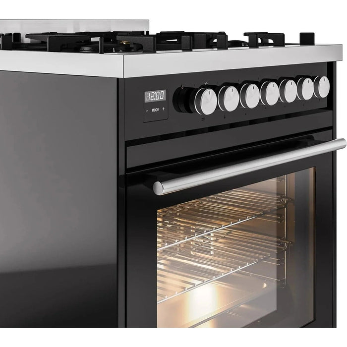 ILVE 30" Professional Plus II Dual Fuel Range with 5 Sealed Burners, Triple Glass Door - UP30WMP